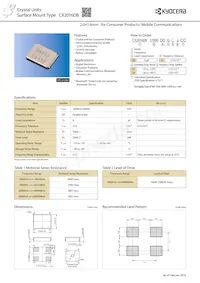 CX2016DB53125K0KJSC1 Datasheet Cover