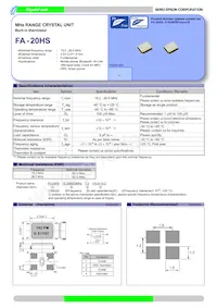 FA-20HS 19.2000MF12Y-AG0 GPS Datenblatt Cover
