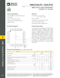 HMC508LP5ETR Datasheet Cover