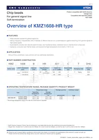 KMZ1608YHR601BTD25數據表 頁面 3