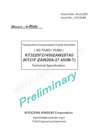 KT3225F27456ZAW28TA0 Datasheet Cover