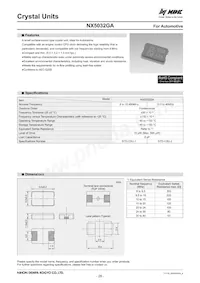 NX5032GA -13.56M-STD-CSU-2 Datenblatt Cover