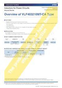 VLF403210MT-6R8M-CA數據表 頁面 3