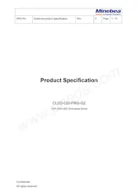 CLSD-020-PRG-G2 Datasheet Cover