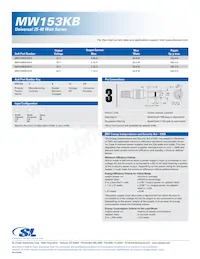 MW153KB1203F01 데이터 시트 페이지 2