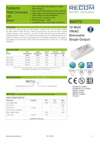 RACT12-500 Datasheet Cover