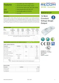 RACV12-24-LP Datasheet Copertura