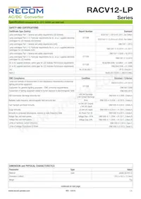 RACV12-24-LP Datasheet Page 3