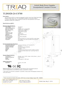 TLD1020-24-C0700 Datasheet Cover