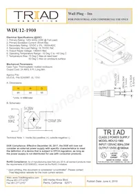 WDU12-1900 Datasheet Cover