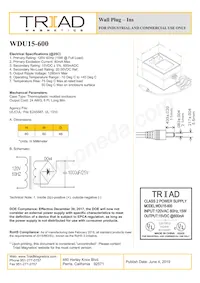 WDU15-600 Datasheet Cover