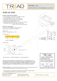 WDU18-1000 Datasheet Cover