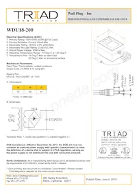 WDU18-200 Datasheet Cover