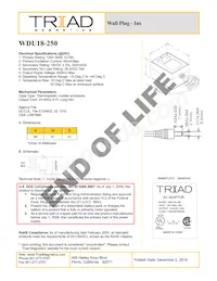 WDU18-250 데이터 시트 표지