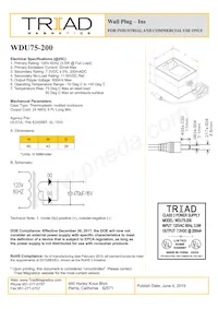 WDU75-200 Datasheet Cover