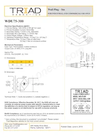 WDU75-300 데이터 시트 표지