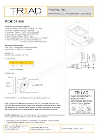 WDU75-800 Datasheet Cover