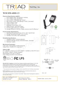 WSU050-4000-13 Datasheet Cover