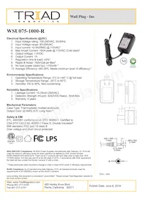 WSU075-1000-R Datasheet Cover
