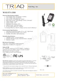 WSU075-1500 Datasheet Cover