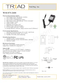 WSU075-2400 Datasheet Cover