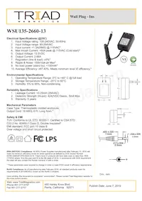 WSU135-2660-13 Datasheet Cover