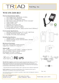 WSU150-2400-R13 데이터 시트 표지