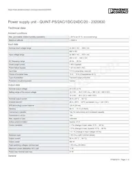 2320830 Datasheet Page 2