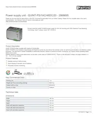 2866695 Datasheet Cover