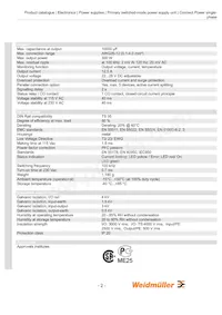 9916250024 Datasheet Pagina 2