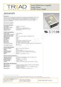 AEU65-033 Datenblatt Cover