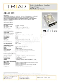 AEU65-050 Datenblatt Cover