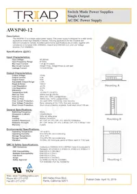 AWSP40-12 Datasheet Cover