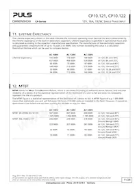 CP10.121 Datasheet Pagina 11