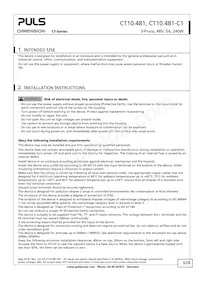 CT10.481 Datasheet Pagina 3