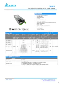 DPS-2000CB A Datasheet Cover