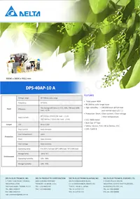 DPS-40AP-10 A 데이터 시트 표지