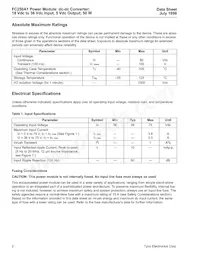 FC250A1 Datasheet Pagina 2