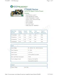 FTA040024A Datasheet Cover