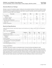 FW300C1 Datasheet Page 2