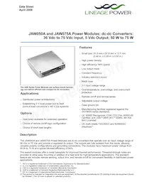 JAW075A1 Datasheet Cover