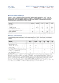 JRW070A0P1 Datasheet Page 2