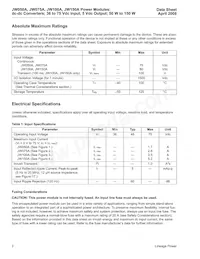 JW150A1 Datasheet Page 2