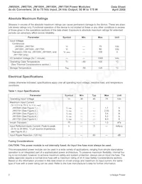 JW150H1 Datasheet Page 2