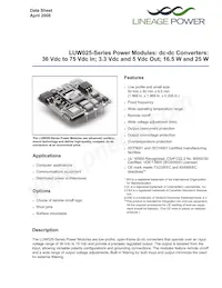 LUW025F Datasheet Copertura