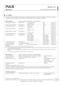 ML60.121 Datasheet Pagina 11