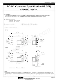 MPDTH03050YAH Datasheet Cover