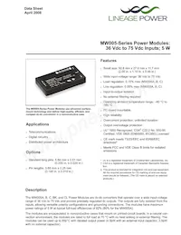 MW005C數據表 封面