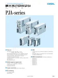 PJA600F-5-W Datasheet Cover