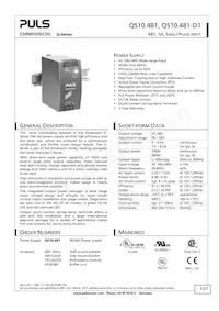 QS10.481-D1 Datasheet Copertura